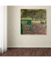 Gustav Klimt 'Country House' Canvas Art - 35" x 35"