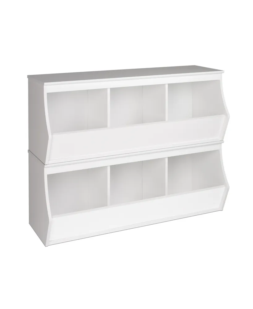 Prepac Monterey Stacked 6-Bin Storage Cubbie