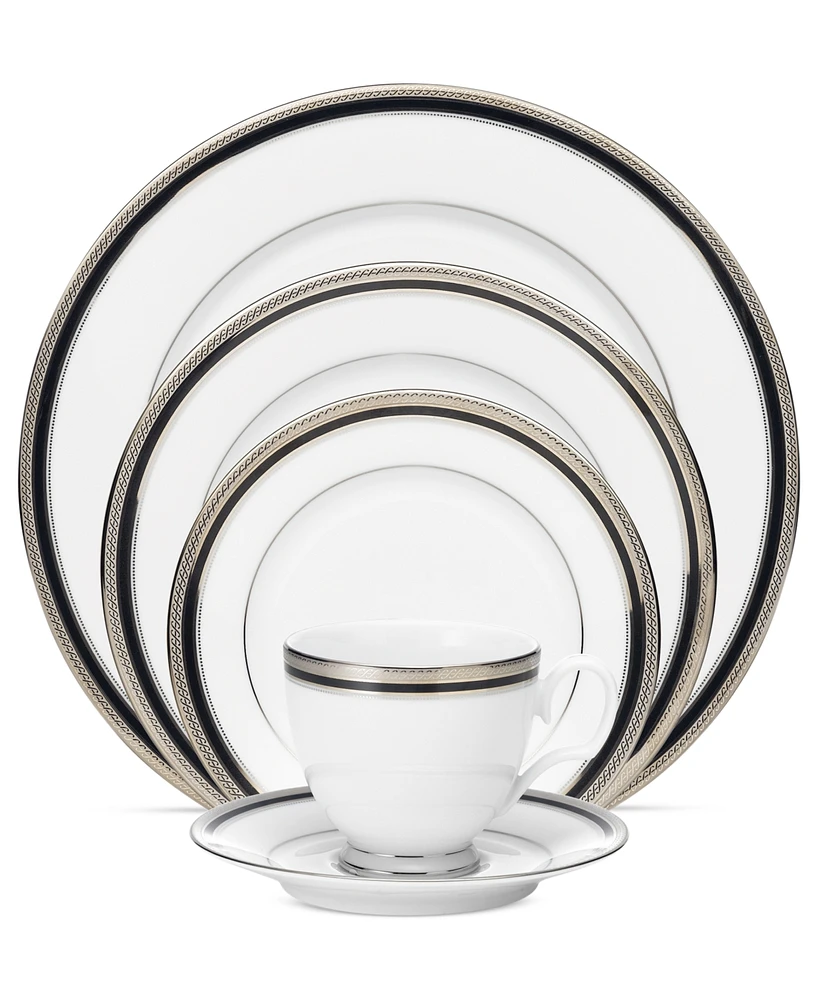 Noritake Dinnerware, Austin Platinum 5 Piece Place Setting, Service for 1