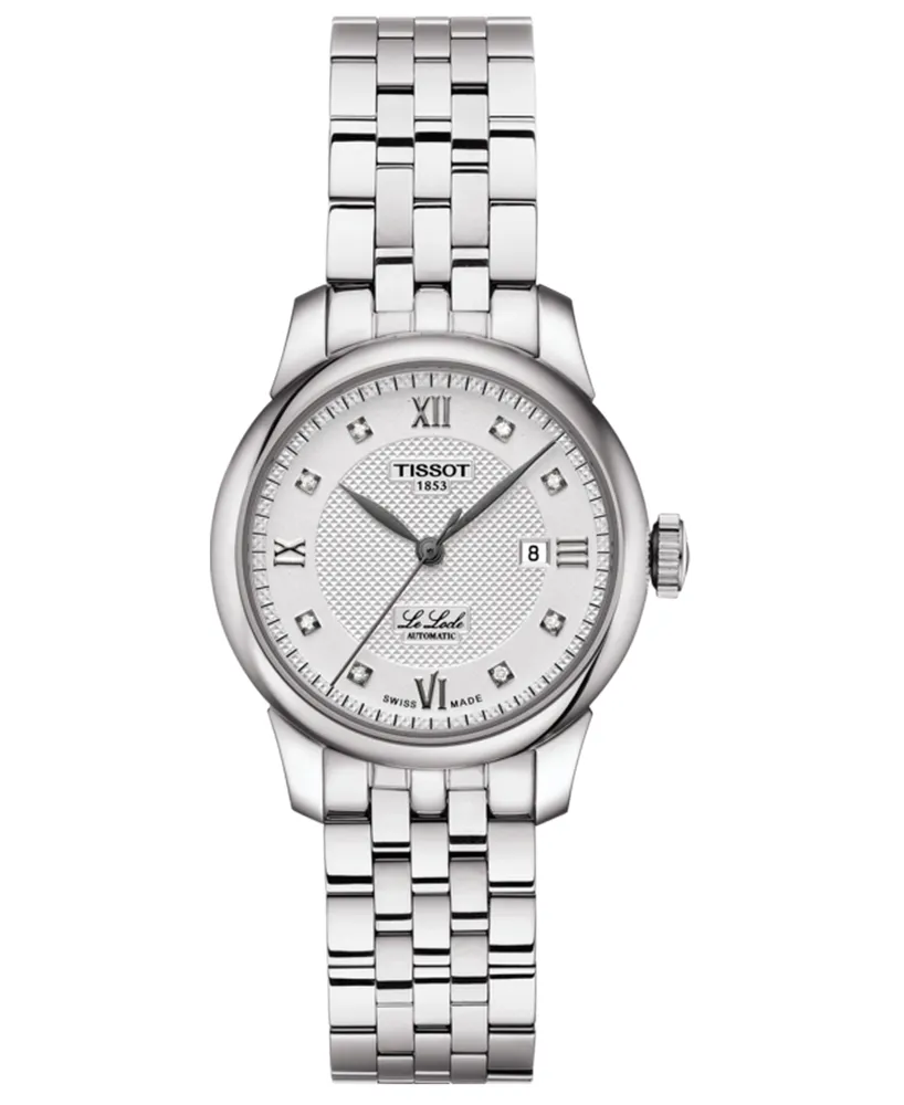 Tissot Women's Swiss Automatic Le Locle Diamond-Accent Stainless Steel Bracelet Watch 29mm