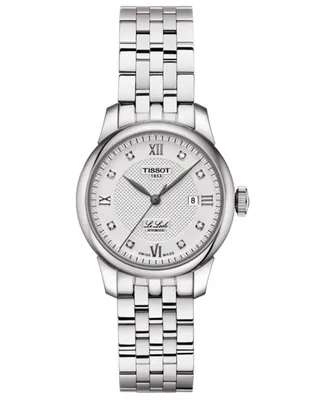 Tissot Women's Swiss Automatic Le Locle Diamond-Accent Stainless Steel Bracelet Watch 29mm