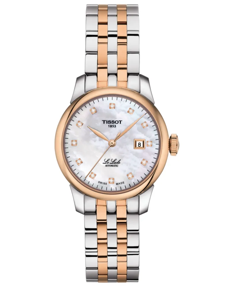 Tissot Women's Swiss Automatic Le Locle Diamond-Accent Two-Tone Stainless Steel Bracelet Watch 29mm