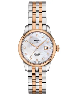 Tissot Women's Swiss Automatic Le Locle Diamond-Accent Two-Tone Stainless Steel Bracelet Watch 29mm - Two