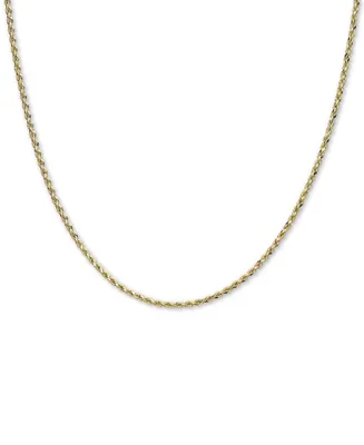 Diamond Rope Chain 18" Necklace in 10k Gold