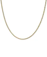 Diamond Rope Chain 18" Necklace in 10k Gold