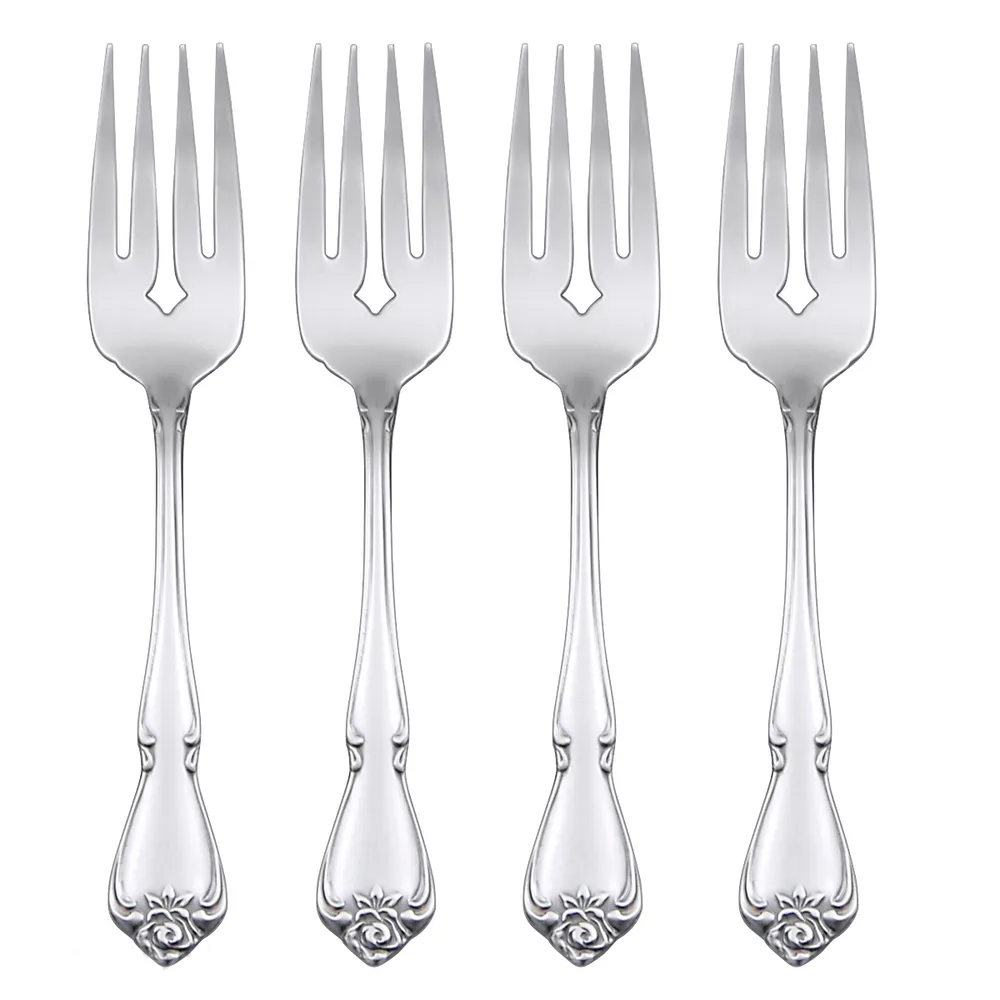 Oneida True Rose Set/4 Salad Forks