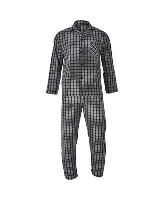 Hanes Men's Big and Tall Cvc Broadcloth Pajama Set