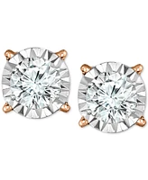 TruMiracle Diamond Stud Earrings (2 ct. t.w.) 14k White, Yellow or Rose Gold