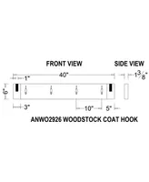 Woodstock Acacia Wood With Metal Inset Coat Hook