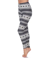 White Mark Women's One Fits Most Printed Leggings