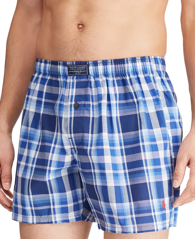 Polo Ralph Lauren Men's Plaid Single-Button Fly Boxers