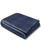 Nautica Solid Ultra Soft Plush Fleece Blanket