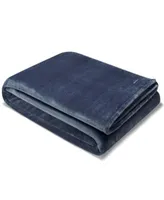 Nautica Solid Ultra Soft Plush Fleece Blankets