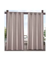 Exclusive Home Biscayne Indoor/Outdoor Grommet Top Curtain Panel Pair