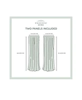 Exclusive Home Itaji Sheer Rod Pocket Top Curtain Panel Pair