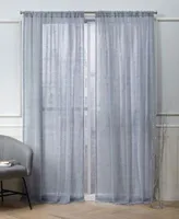 Nicole Miller Belfry Sheer Rod Pocket Top Curtain Panel Pair