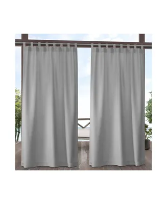 Exclusive Home Indoor/Outdoor Solid Cabana Tab Top Curtain Panel Pair