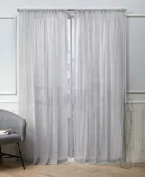 Nicole Miller Belfry Sheer Rod Pocket Top 50" X 84" Curtain Panel Pair