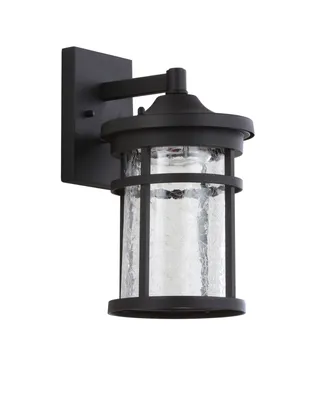 Jonathan Y Campo 11.5" Outdoor Wall Lantern Crackled Glass/Metal Integrated Led Sconce