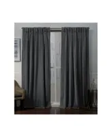 Exclusive Home Velvet Heavyweight Pinch Pleat Top Curtain Panel Pair