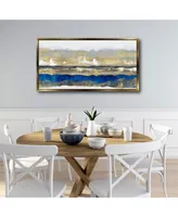 Courtside Market Strata in 24" x 48" Canvas Wall Art with Float Moulding