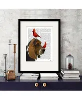 Courtside Market Basset Hound Birds Framed Matted Art Collection