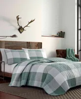 Closeout! Eddie Bauer Boulder Plaid Reversible 2-Piece Twin Quilt Set