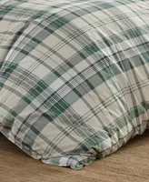 Eddie Bauer Timbers Plaid Cotton Reversible 2 Piece Comforter Set, Twin