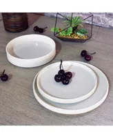 222 Fifth Kaden White 12 Piece Porcelain Dinnerware Set