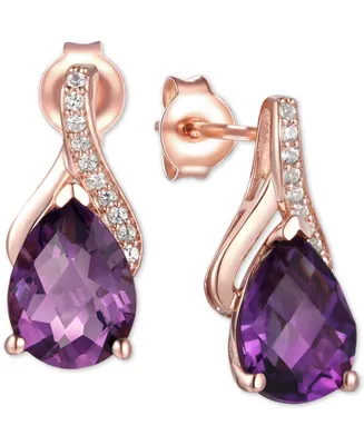Amethyst (2-1/10 ct. t.w.) & Diamond Accent Drop Earrings 14k Gold (Also Available Citrine, Mystic Topaz, Blue and Rhodolite Garnet)