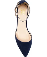 Journee Collection Women's Arkie Pointed Toe Ankle Strap Wedges
