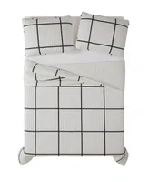 Truly Soft Kurt Windowpane Full/Queen Quilt Set