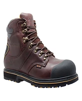 AdTec Men's 6" Steel Toe Waterproof Work Boot Dark Brown