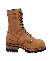 AdTec Men's 9" Steel Toe Logger Boot