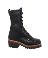 AdTec Men's 10" Fireman Logger Black