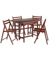 Taylor 5-Piece Drop Leaf Table with 4 Folding Chairs Set