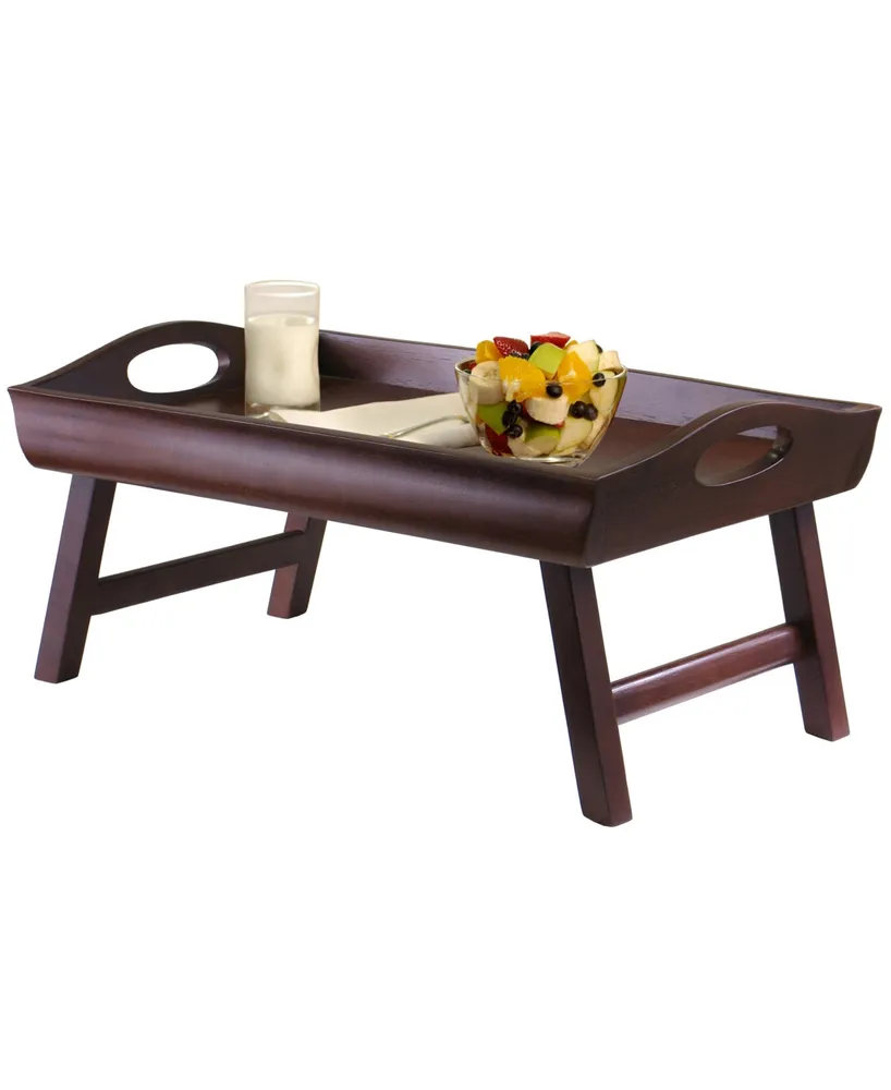 Winsome Sedona Bed Tray Curved Side, Foldable Legs, Large Handle