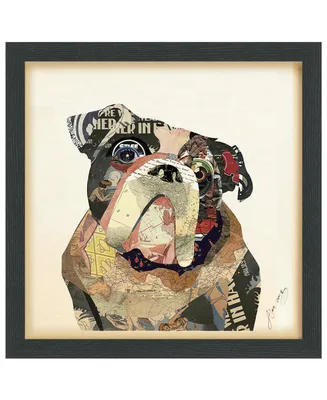 Empire Art Direct 'English Bulldog' Dimensional Collage Wall Art - 17'' x 17''