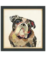 Empire Art Direct 'English Bulldog' Dimensional Collage Wall Art - 17'' x 17''