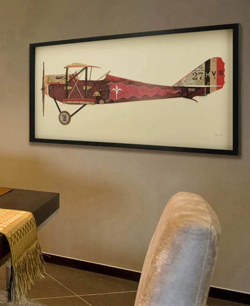 Empire Art Direct 'Antique Biplane 2' Dimensional Collage Wall Art - 25" x 48''