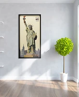 Empire Art Direct 'Lady Liberty' Dimensional Collage Wall Art - 25'' x 48''