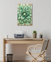 Empire Art Direct 'Succulent 2' Mixed Media Iron Hand Painted Dimensional Wall Sculpture - 24" x 16"