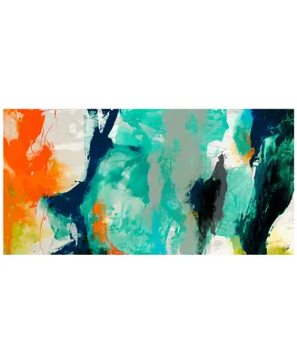 Empire Art Direct 'Tidal Abstract 2' Frameless Free Floating Tempered Glass Panel Graphic Wall Art - 24" x 48''