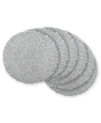 Round Woven Tinsel Placemat, Set of 6