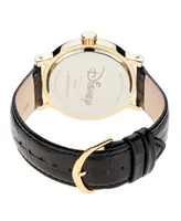 EwatchFactory Men's Disney Mickey Mouse Black Strap Watch 44mm