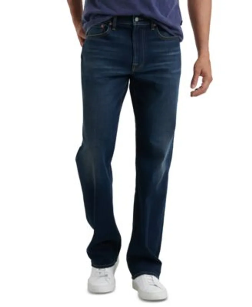 Lucky Brand 181 Denim Mid Rise Straight Leg Jeans in Blue for Men