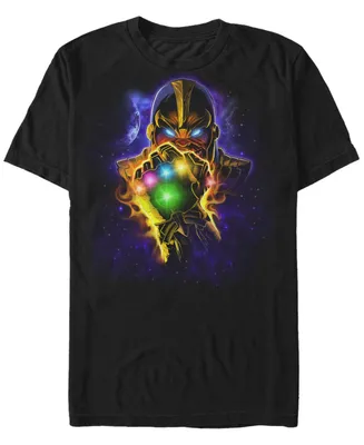 Marvel Men's Comic Collection Starry Thanos Fist Short Sleeve T-Shirt