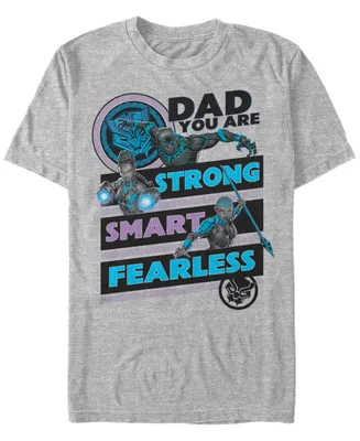 Marvel Men's Comic Collection Dad You Are Strong Smart and Fearless Short Sleeve T-Shirt