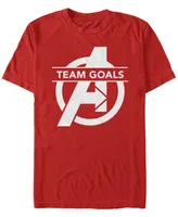 Marvel Men's Avengers Endgame Team Goals Logo Short Sleeve T-Shirt