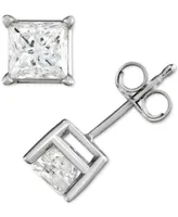 Diamond Princess Stud Earrings (1/2 ct. t.w.) in 14k White Gold